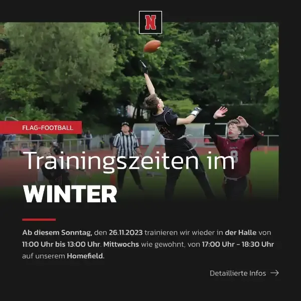 Trainingszeiten im Winter